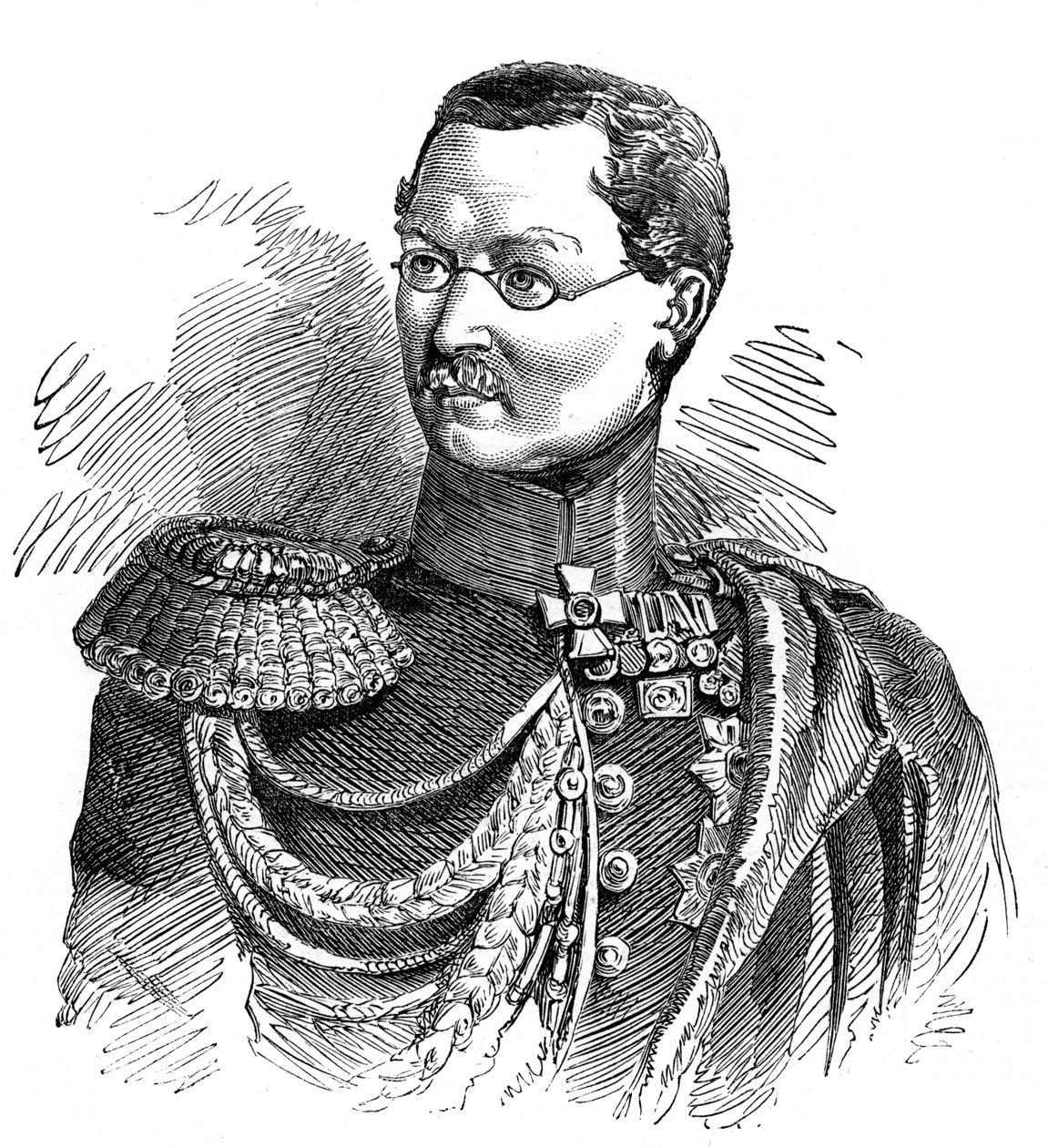 Prins Gortschakoff, sjefsgeneral for de russiske styrkene i Donau-fyrstedømmene, 1853 av Unbekannt