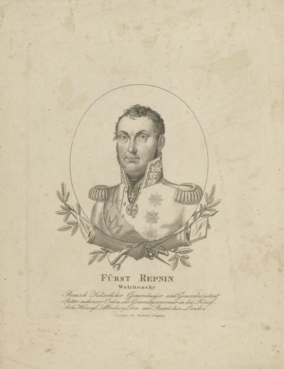 Prins Nikolai Grigorievich Repnin-Volkonsky 1778-1845, CA 1820. av Unbekannt