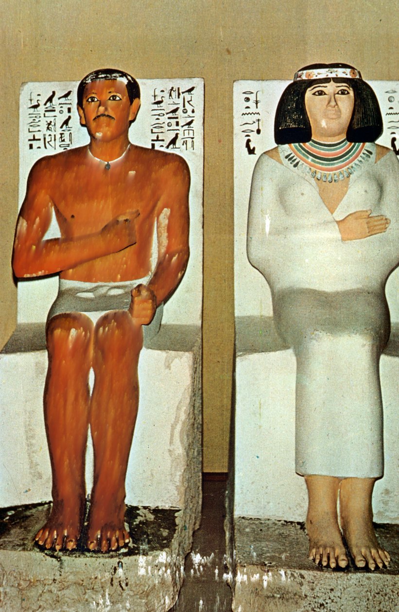 Prins Rahotep og hans kone Nofret, Egypt, 4. dynasti av Unbekannt