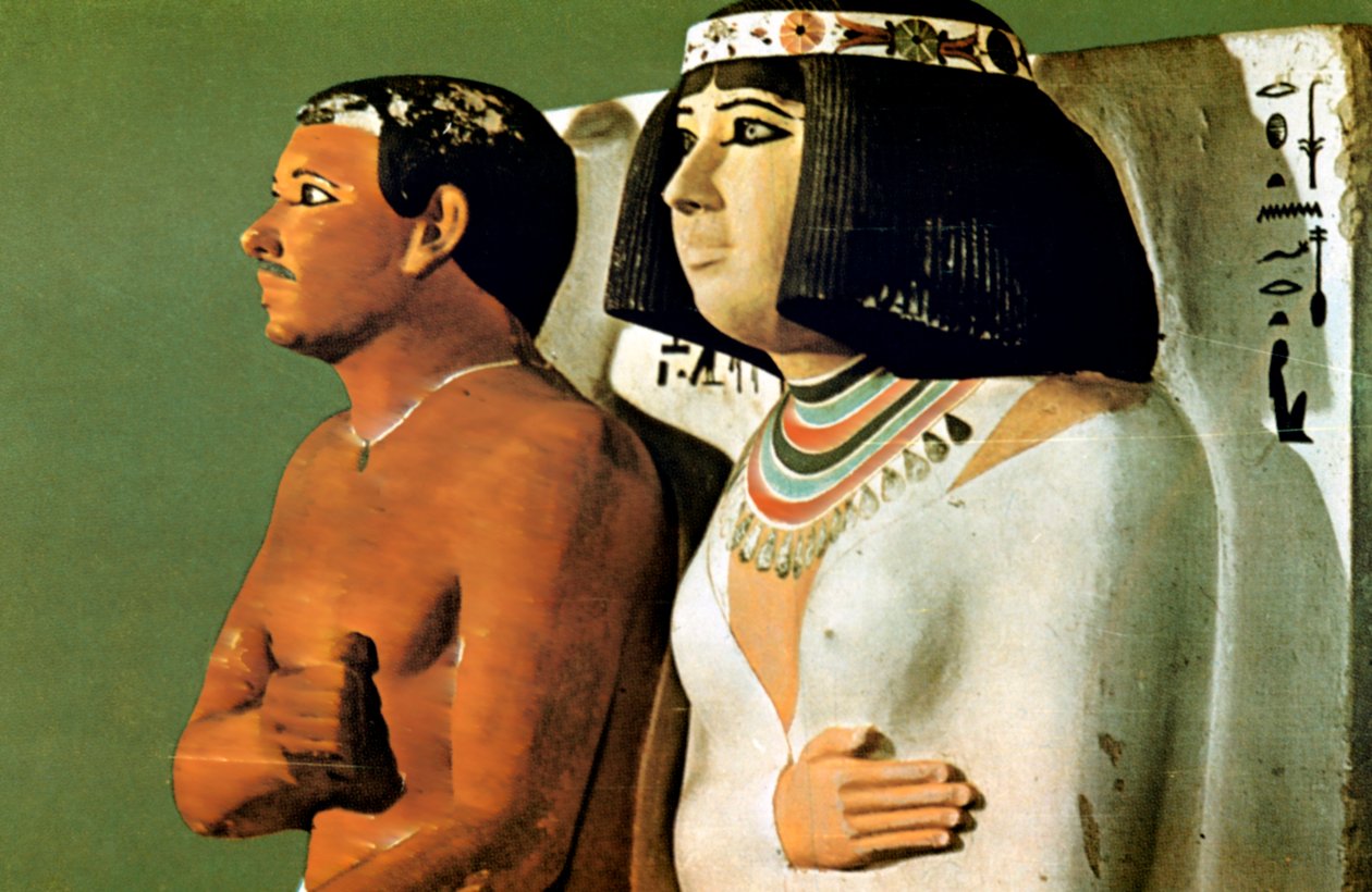 Prins Rahotep og hans kone Nofret, Egypt, 4. dynasti av Unbekannt