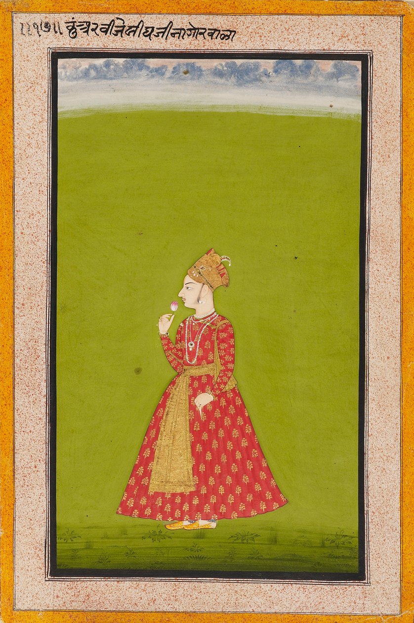 Prins Vijay Singh av Nagaur, sønn av Bakhat Singh, 1745 av Unbekannt