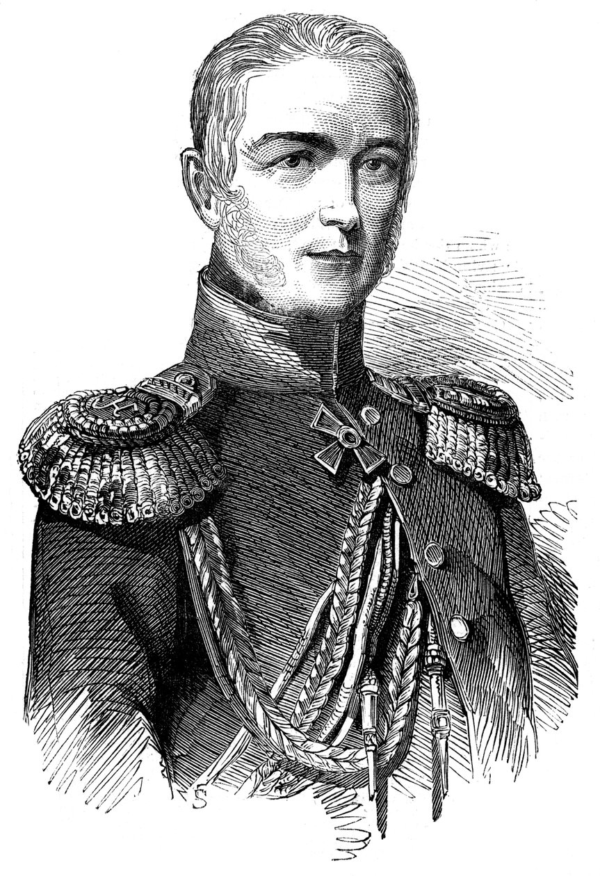 Prins Woronzow, russisk general for styrkene i Asia, 1853 av Unbekannt