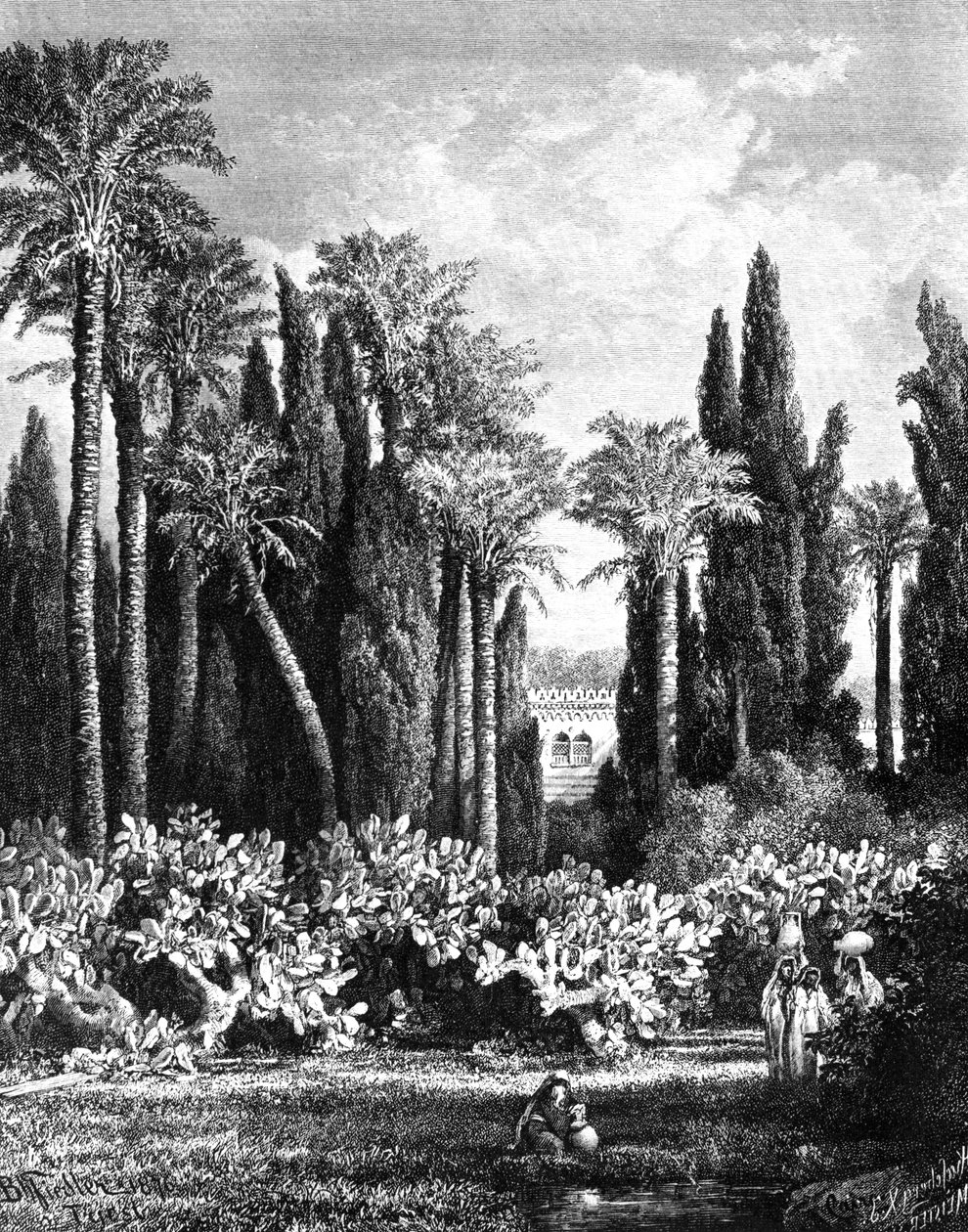 Princely Garden i Kairo, Egypt, 1880 av Unbekannt