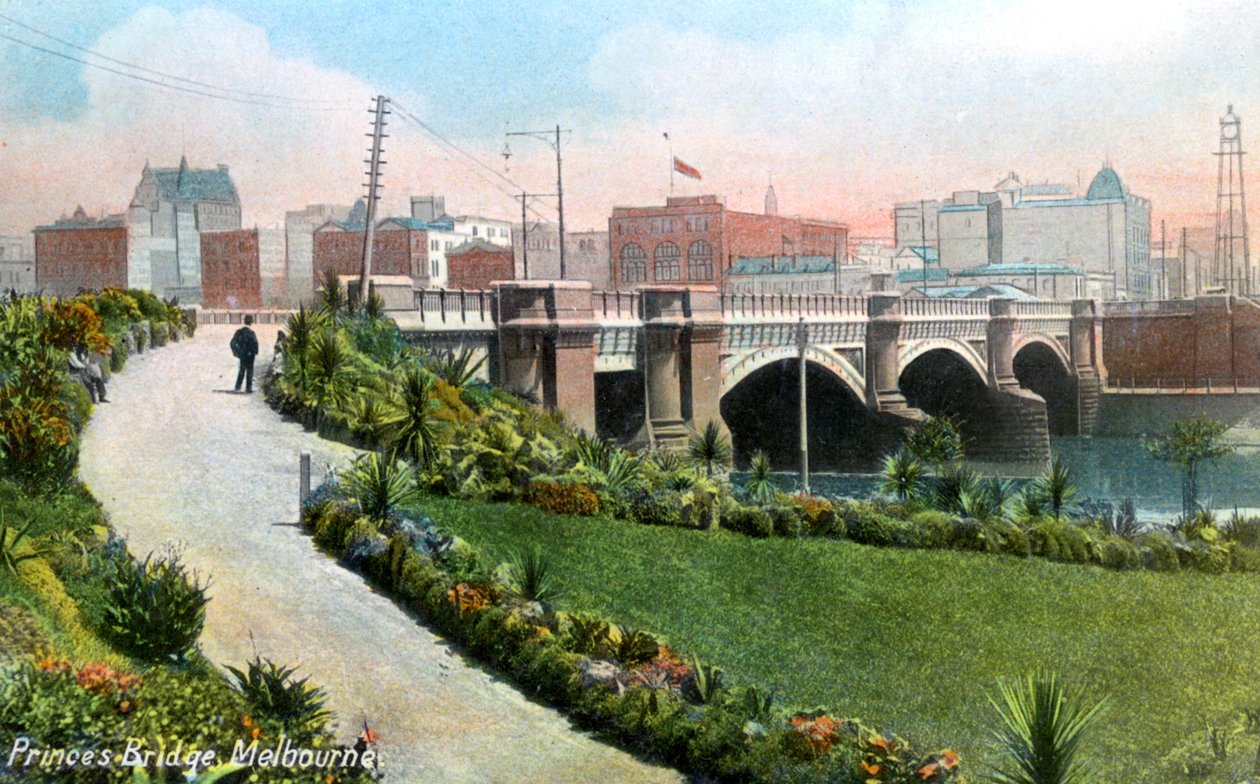 Princes Bridge, Melbourne, Australia, 1912 av Unbekannt