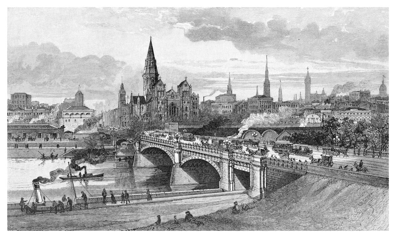 Princes Bridge, Melbourne, Victoria, Australia, 1886 av Unbekannt