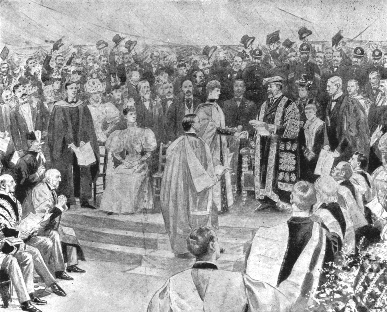 Prinsesse Alexandra mottar graden doktor i musikk...1896, 1901. av Unbekannt