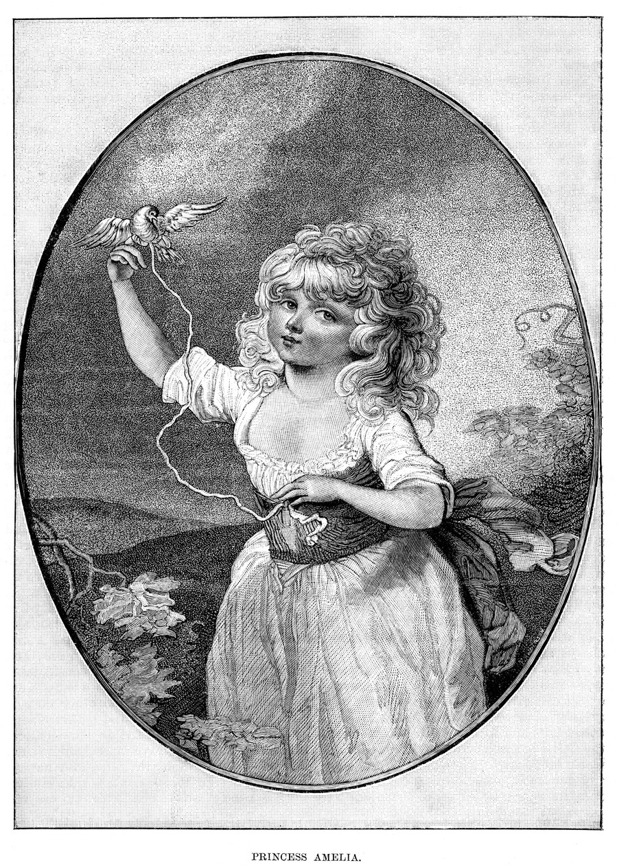 Prinsesse Amelia, yngste datter av George III og dronning Charlotte, 1800-tallet av Unbekannt