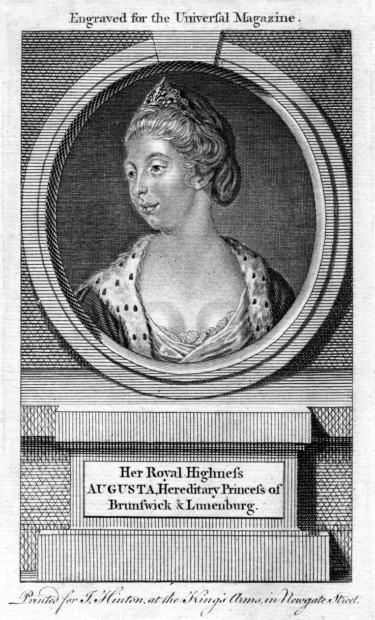 Prinsesse Augusta Charlotte, hertuginne av Brunswick-Wolfenbuttell, 1700-tallet av Unbekannt