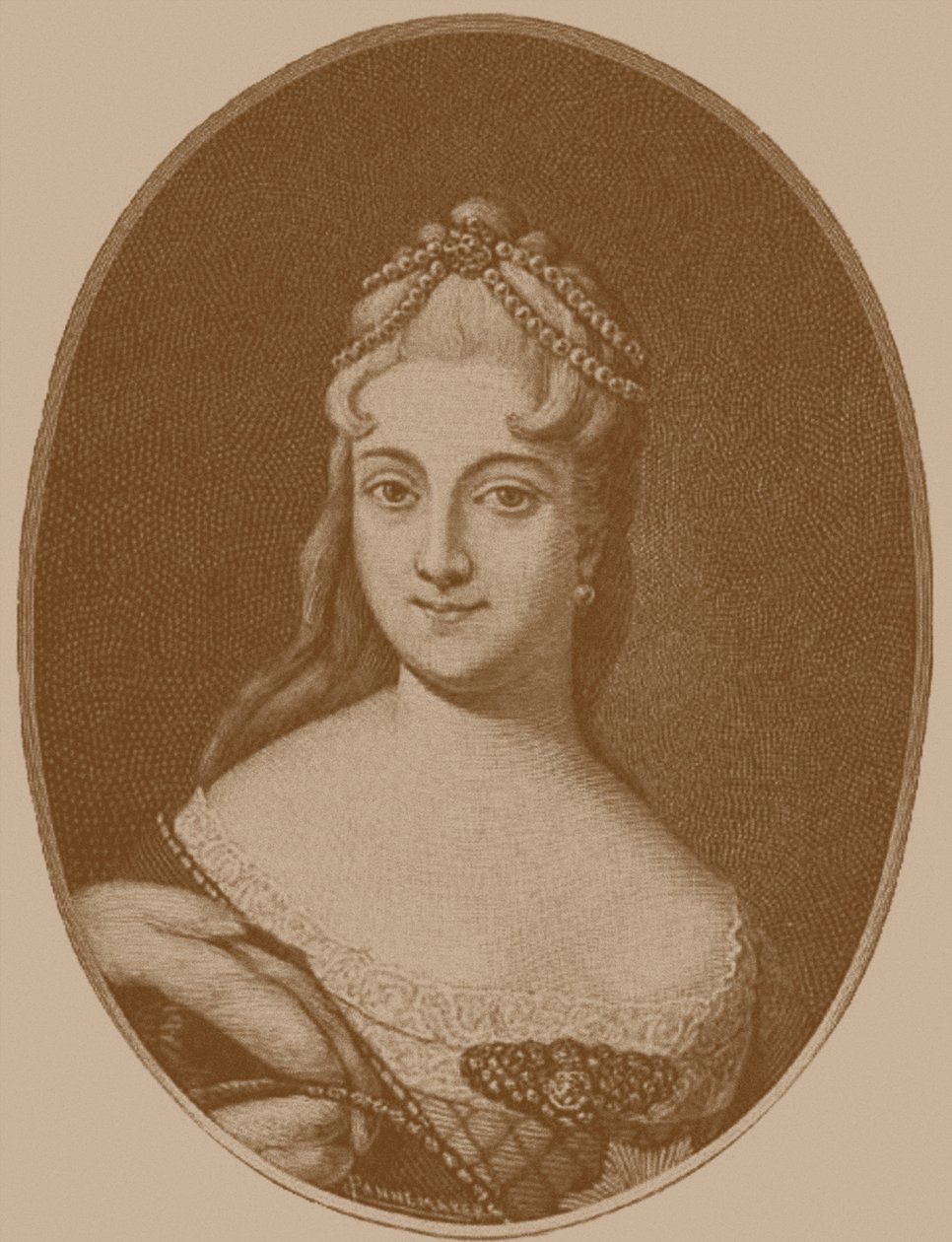 Prinsesse Ekaterina Alekseevna Dolgorukova 1712-1747 av Unbekannt