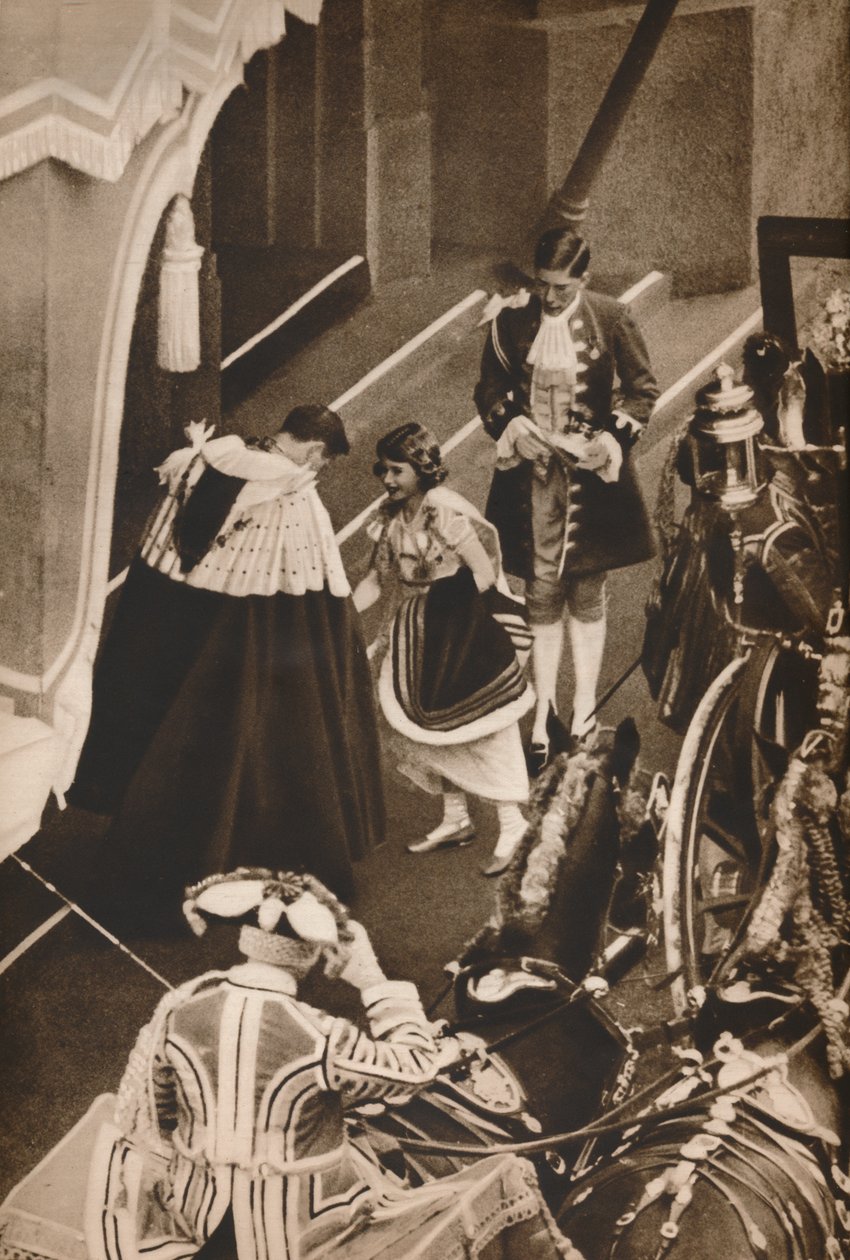 Prinsesse Elizabeth ankommer for kroningen av foreldrene sine, 1937 av Unbekannt