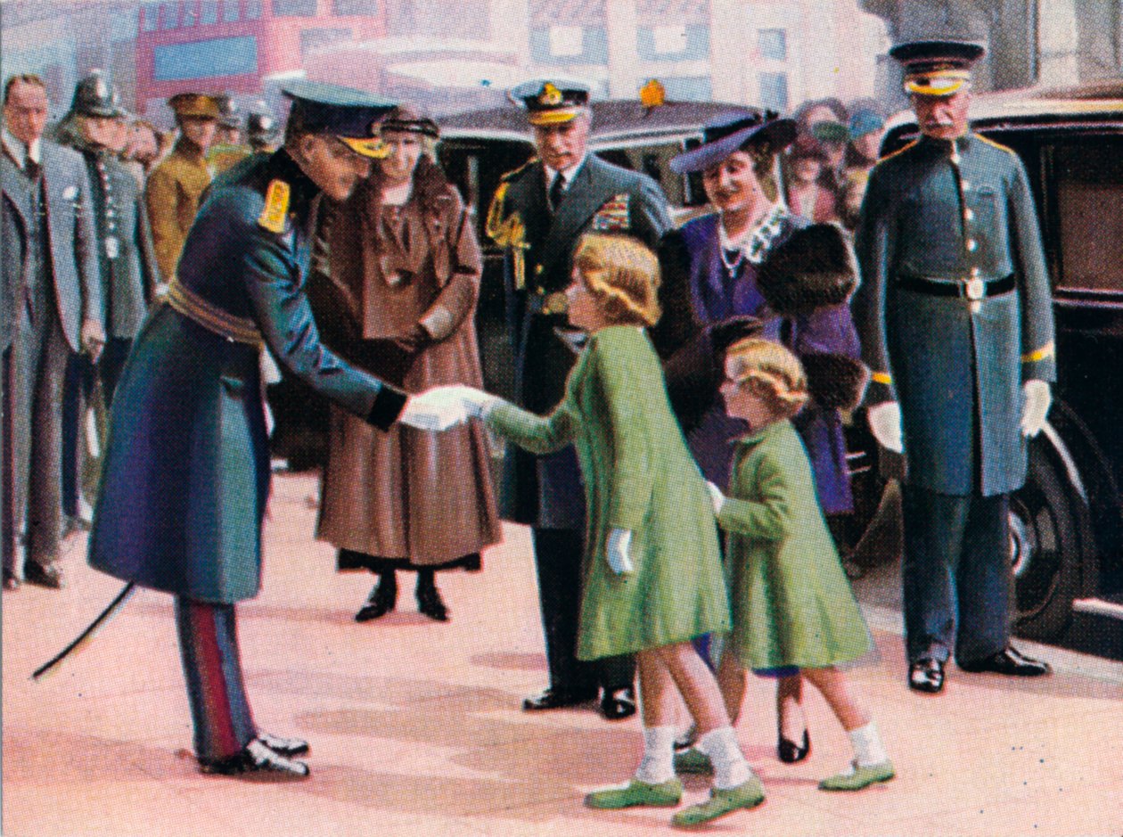 Prinsesser Elizabeth og Margaret ca. 1935 av Unbekannt