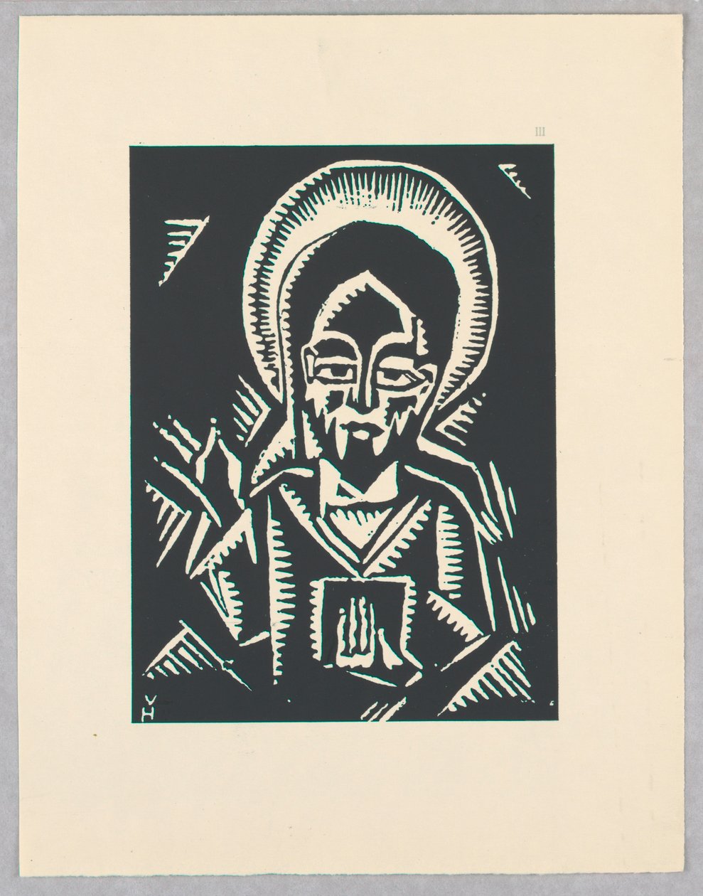 Print, Christos Zehajici, Christ, Plate III, Etiopia, eller Christos, Madonna og Saints, slik jeg så i belysningen av den gamle etiopiske Codex -porteføljen av Unbekannt