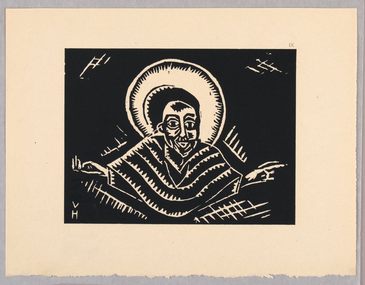 Print, Christos on the Last Judedom, Christ, Plate IX, Etiopia, eller Christos, Madonna og Saints, slik jeg så i belysningen av den gamle etiopiske Codex -porteføljen av Unbekannt