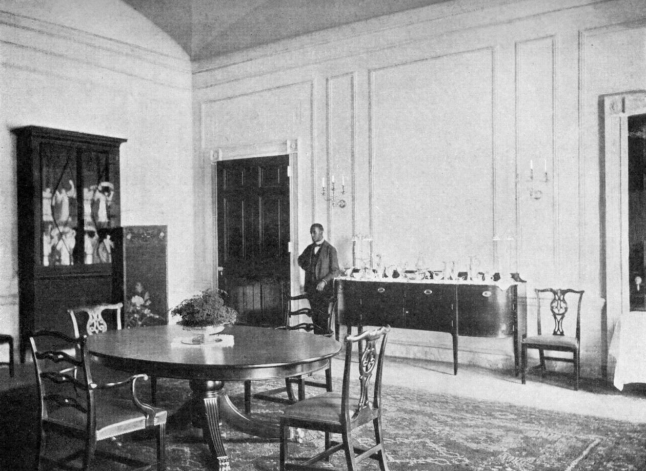 Privat spisestue i Det hvite hus, Washington DC, USA, 1908 av Unbekannt