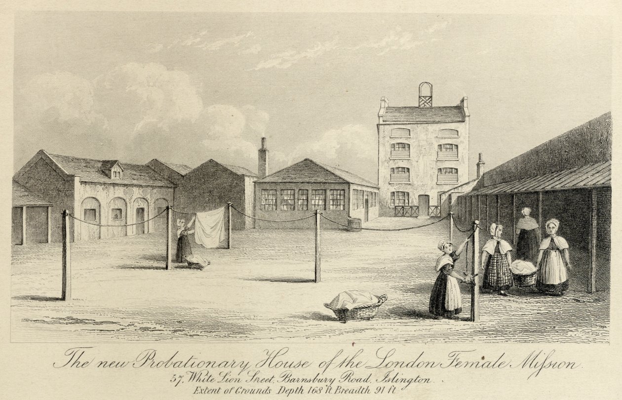 Probationary House of the London Female Mission, 57 White Lion Street, Islington, London, c1836. av Unbekannt