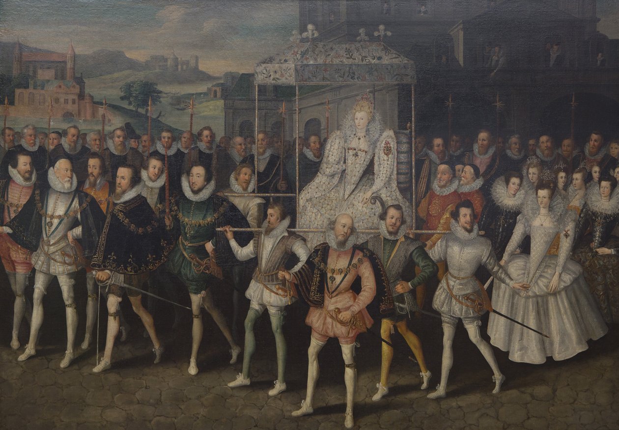 Prosesjonsportrett av dronning Elizabeth, ca 1600-1603 av Unbekannt
