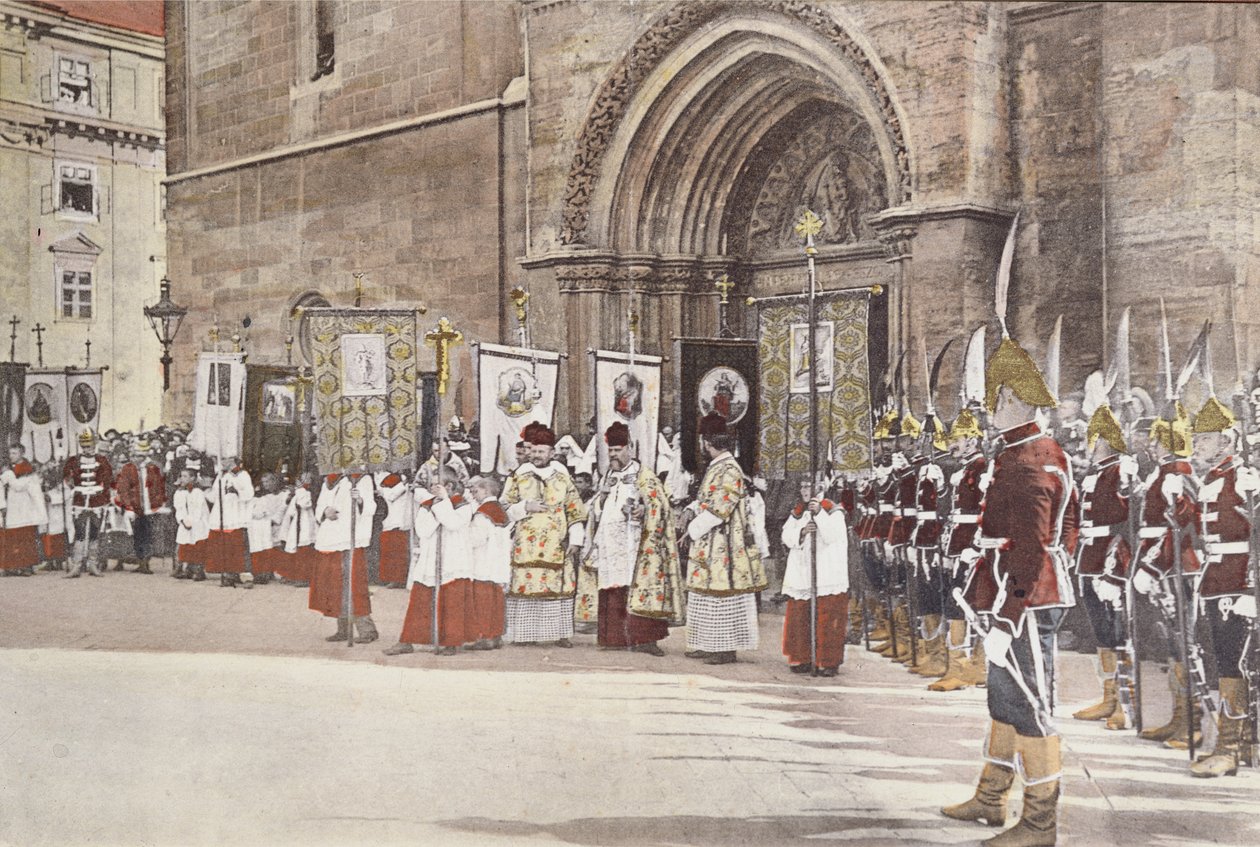 Prosesjon til ære for Saint Stephen i Budapest 20. august av Unbekannt