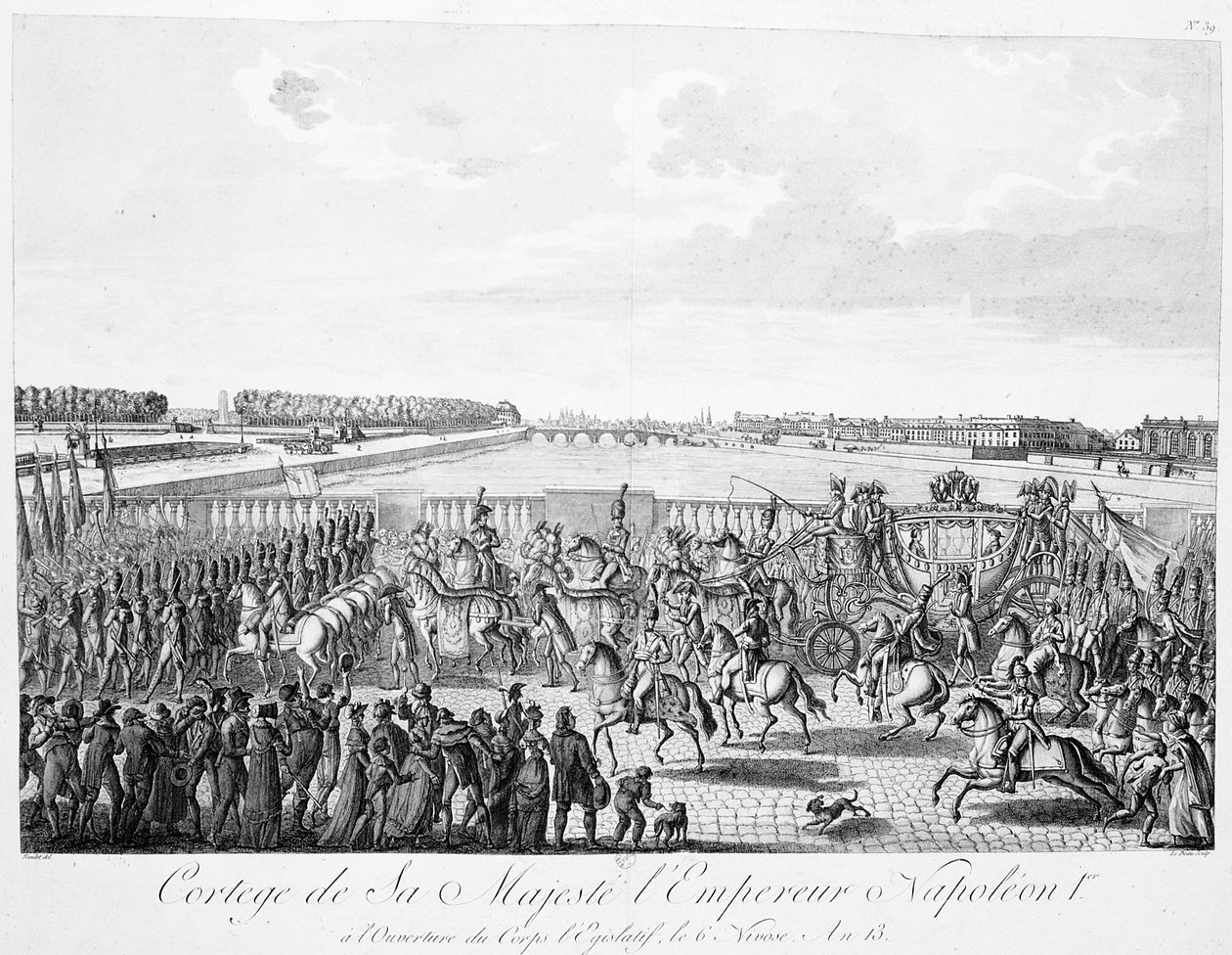 prosesjon av majesteten keiser Napoleon 1. år 13, c1800-1820 av Unbekannt