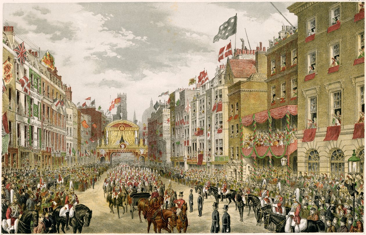 Procession on the Strand, Westminster, London, 1863 av Unbekannt
