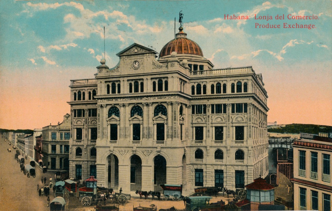 Produce Exchange, Havana, Cuba, c1916 av Unbekannt