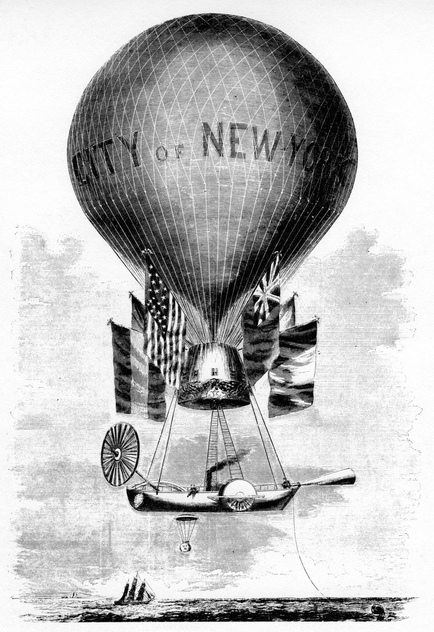 Professor Lowes Balloon, c1859 av Unbekannt