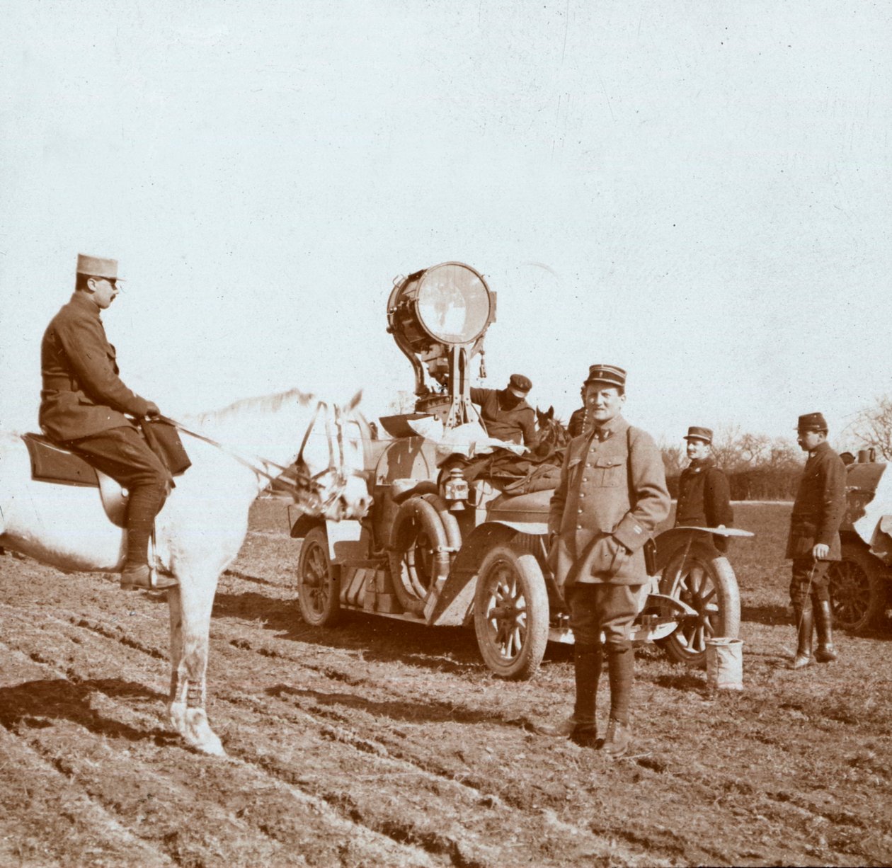 Projektor, Chalons, Nord-Frankrike, c1914-c1918. av Unbekannt