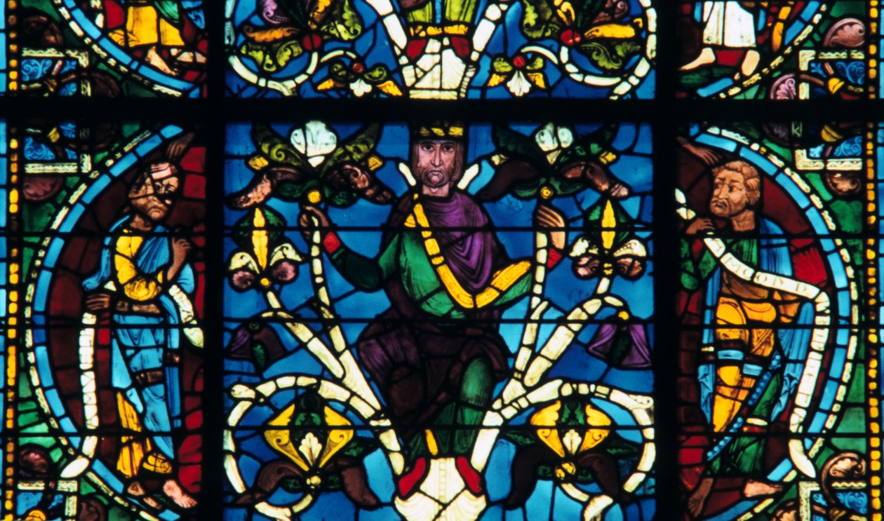 Profet, farget glass, Chartres katedral, Frankrike, 1145-1155 av Unbekannt