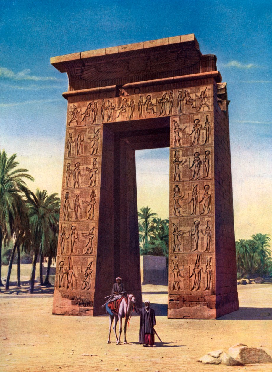 Propylon av den tredje Ptolemaios i Karnak, Egypt, 1933-1934 av Unbekannt