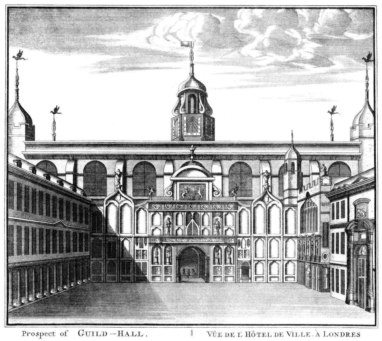 Prospect of Guildhall, City of London, 1886 av Unbekannt