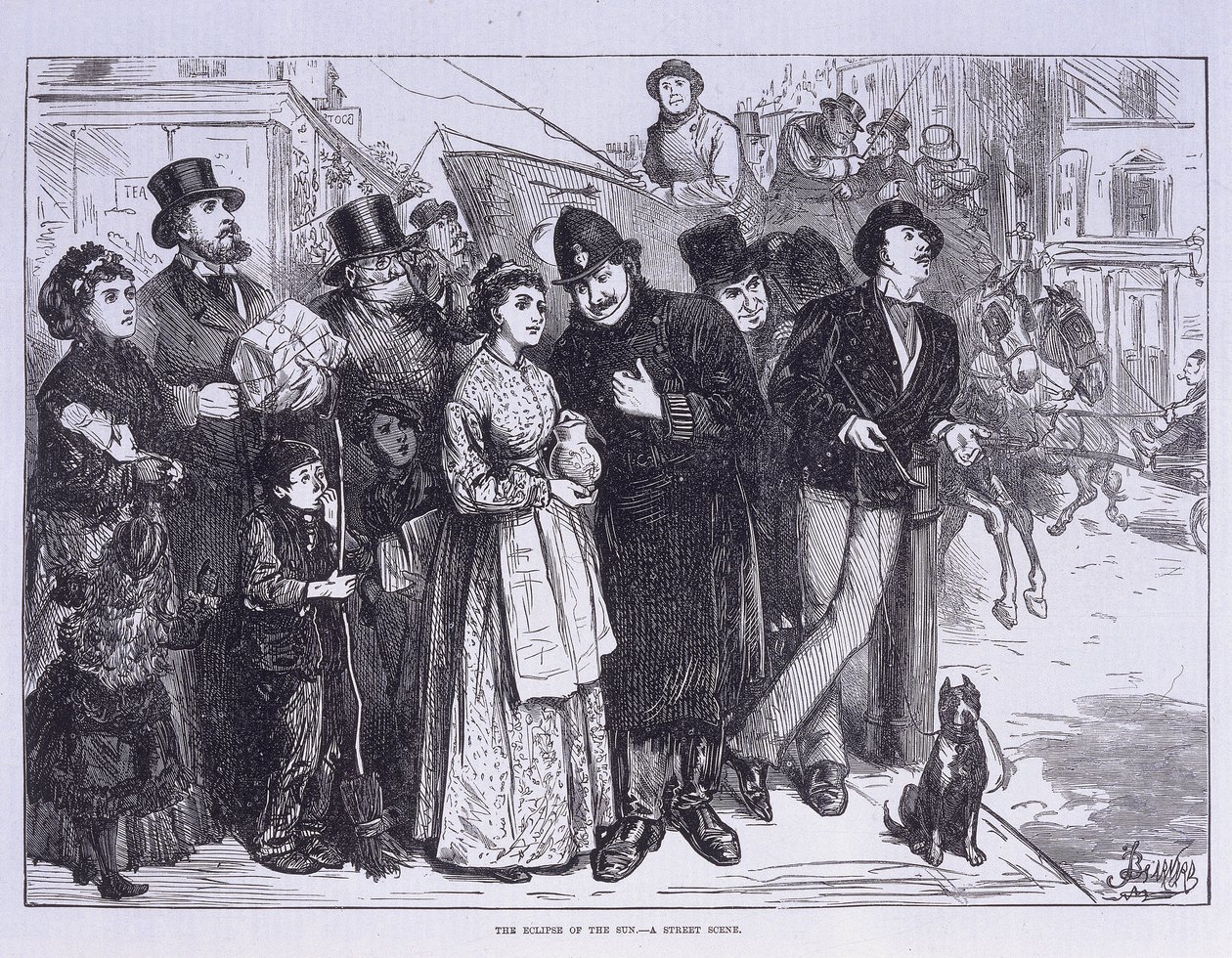 Offentlig vitne om solformørkelsen, London, c1870 av Unbekannt
