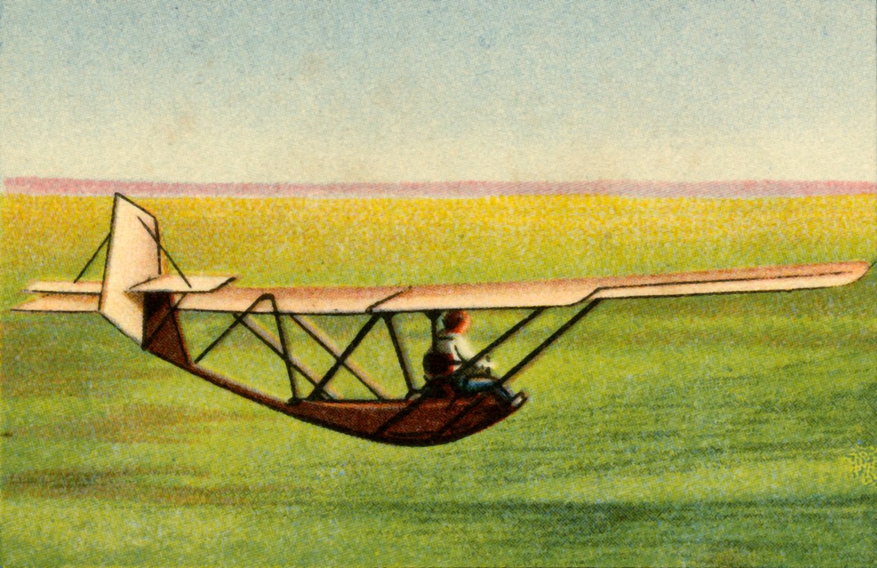 Elev i Zögling treningsfly ved Rhön-Rossitten Society glideskole, Tyskland, 1932. av Unbekannt
