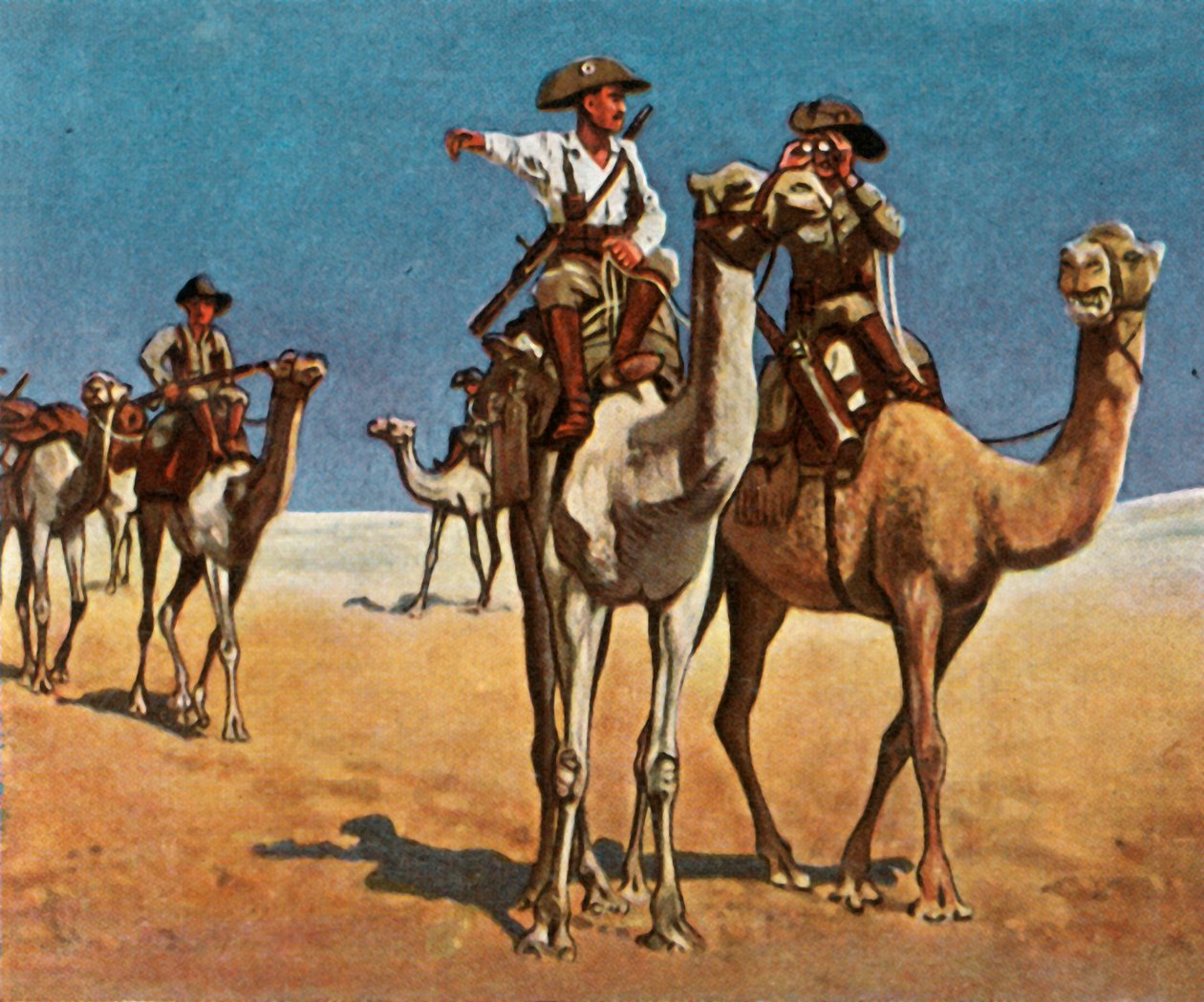 Forfølger Simon-Copper-Hottentotts i Kalahari-ørkenen, 16. mars 1908, 1936. av Unbekannt
