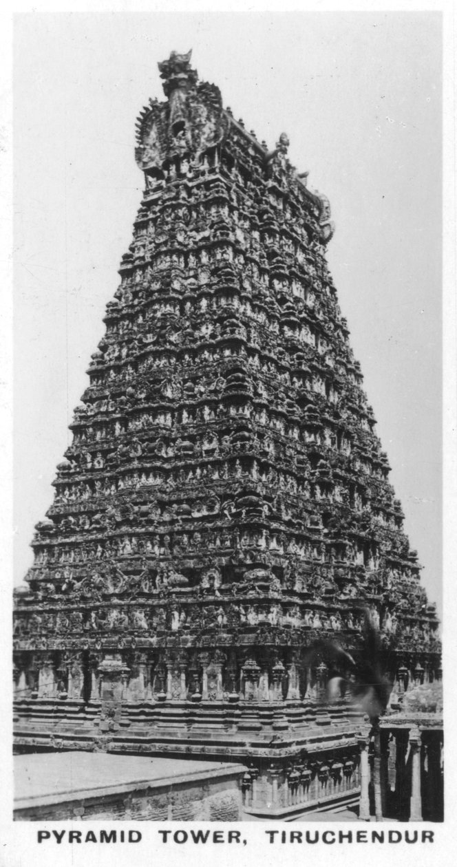 Pyramid Tower, Tiruchendur, Tamil Nadu, India, c1925 av Unbekannt
