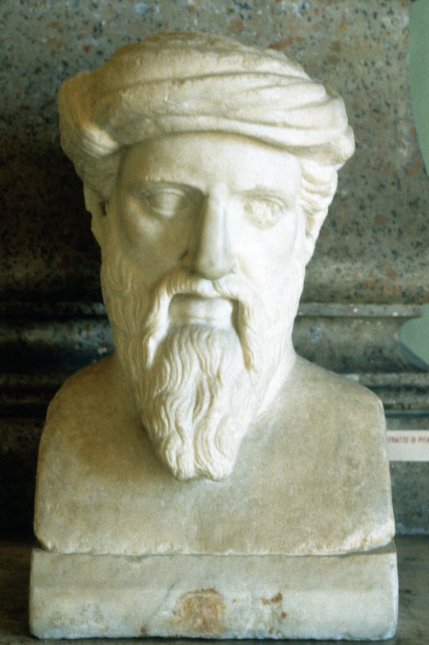 Pythagoras, antikkens gresk matematiker og filosof, 600-tallet f.Kr av Unbekannt