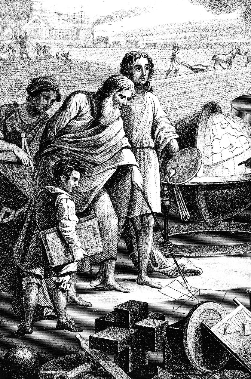 Pythagoras, antikkens gresk matematiker og filosof, 600-tallet f.Kr. 1833 av Unbekannt