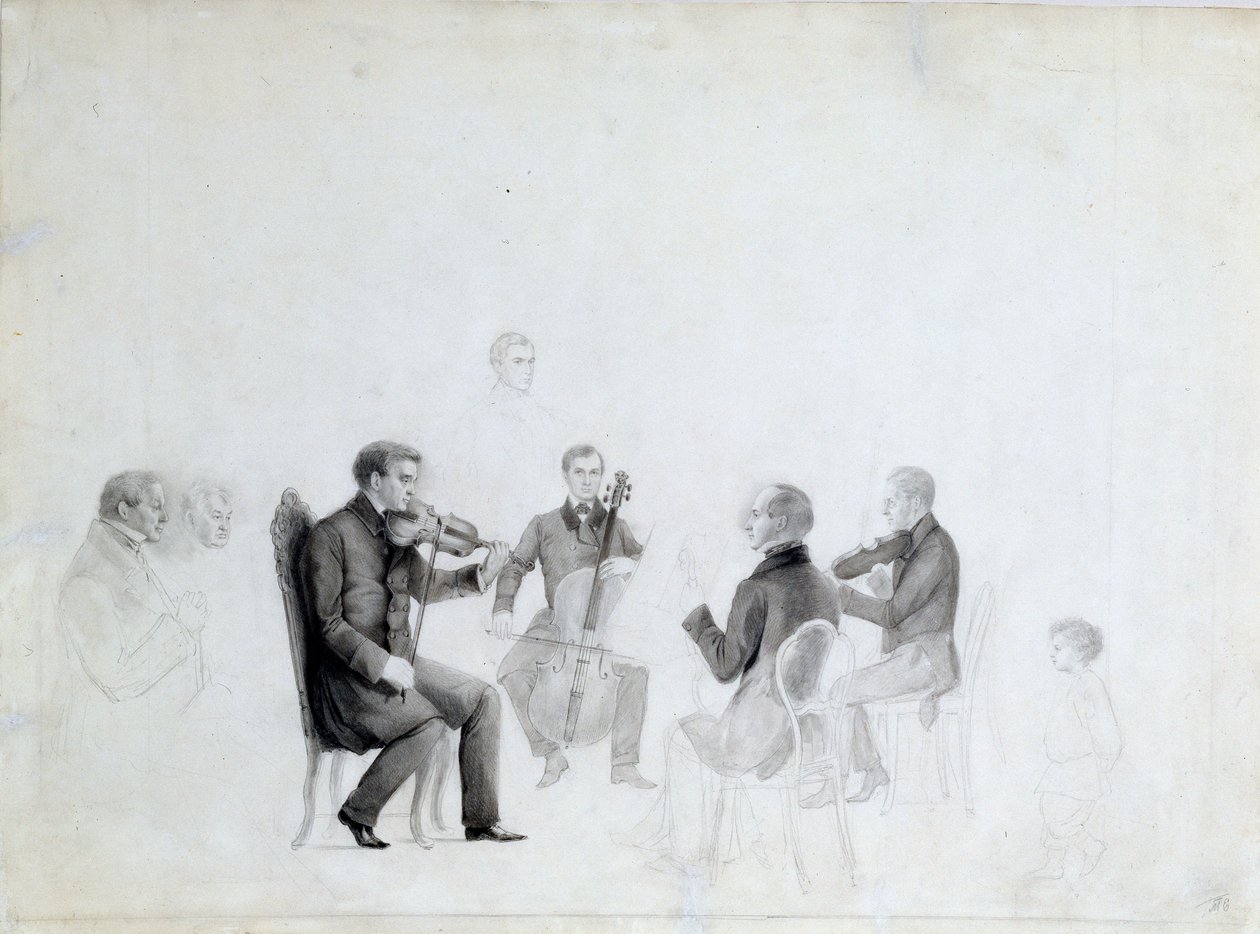Kvartett, 1840-tallet. av Unbekannt
