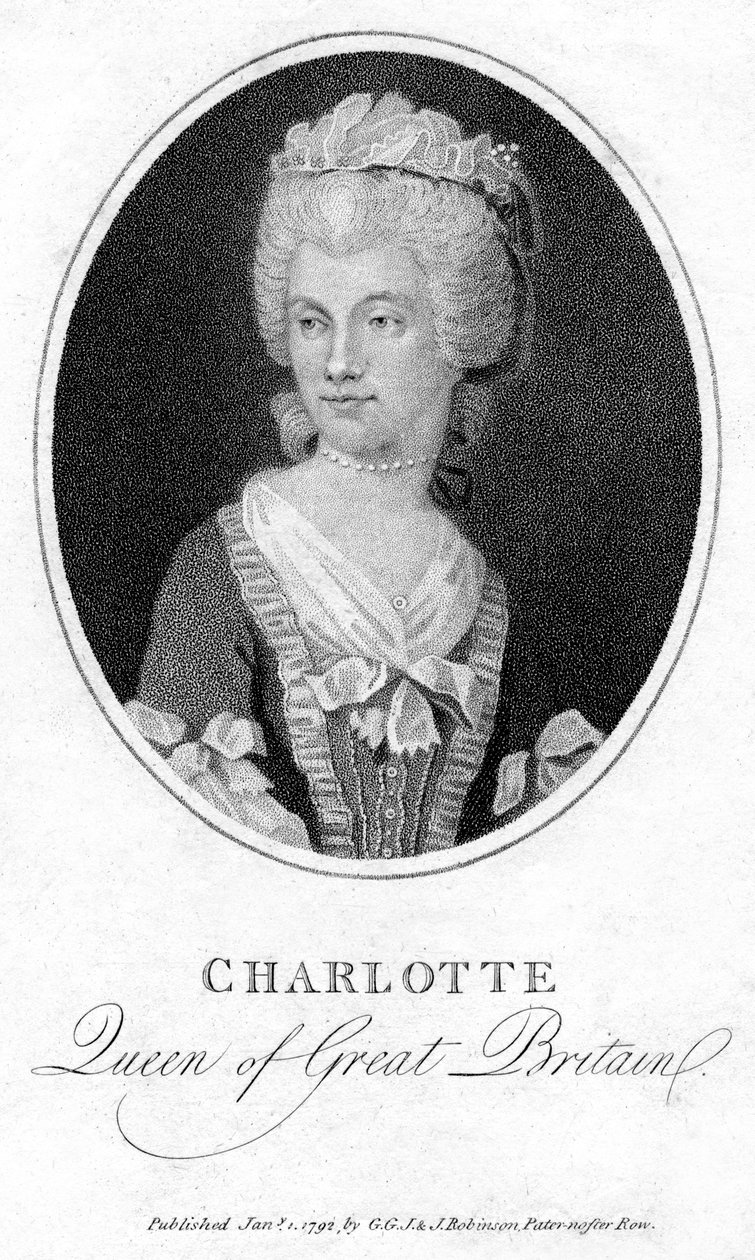 Dronning Charlotte, dronningekonsort av George III, 1792 av Unbekannt