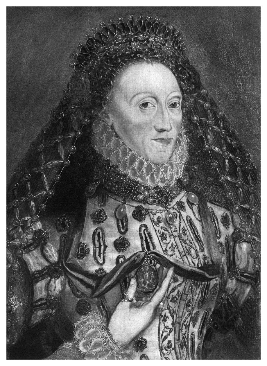 Dronning Elizabeth I i alderdom, 1500-tallet, 1896 av Unbekannt