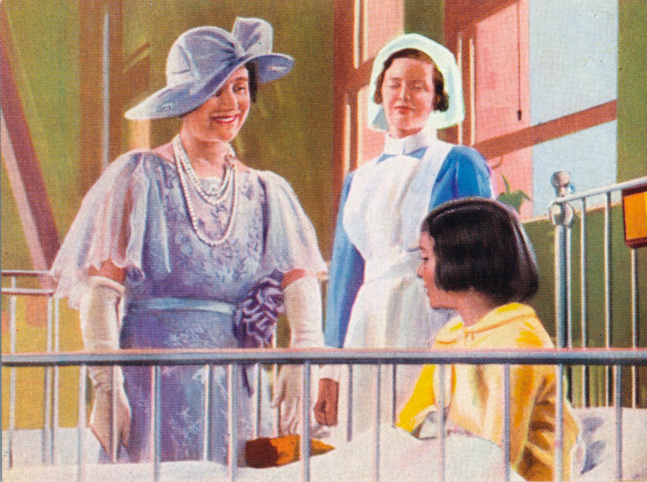 Dronning Elizabeth besøker en barneavdeling ved Middlesex Hospital, 1935. 1937 av Unbekannt