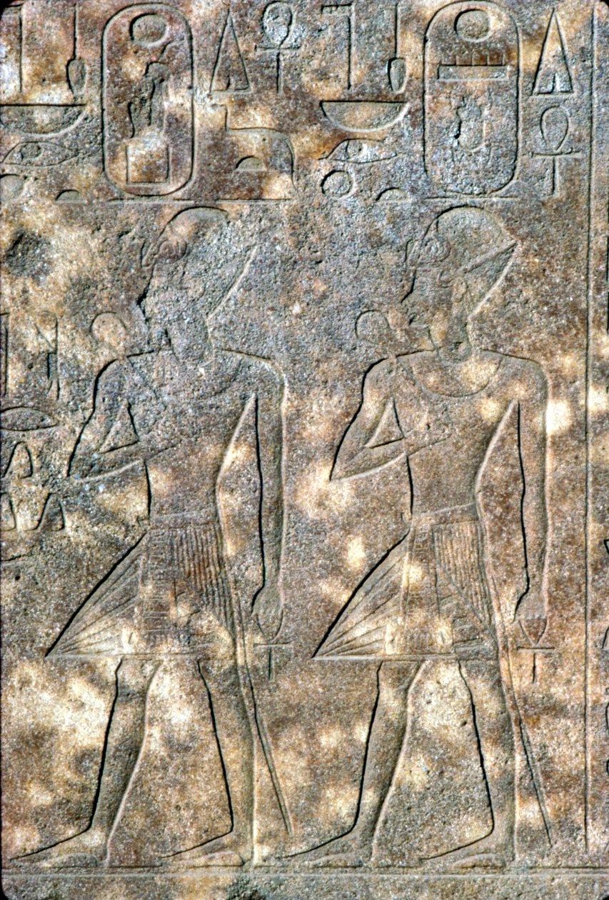Dronning Hatshepsut og hennes medregent farao Thutmosis III, 18. dynasti. c1503 f.Kr.-1483 f.Kr av Unbekannt