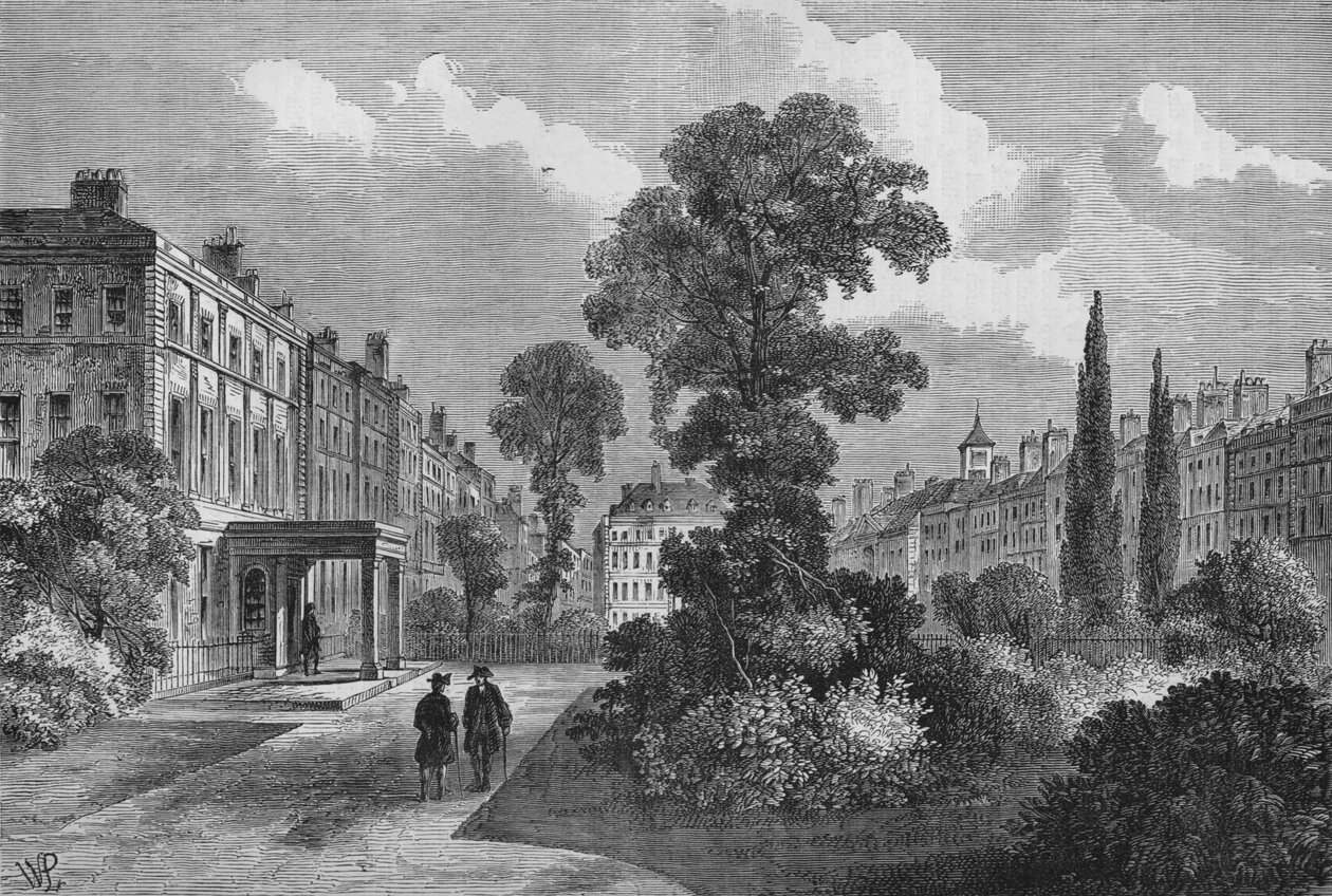 Queen Square, Bloomsbury, London, 1810 1878 av Unbekannt