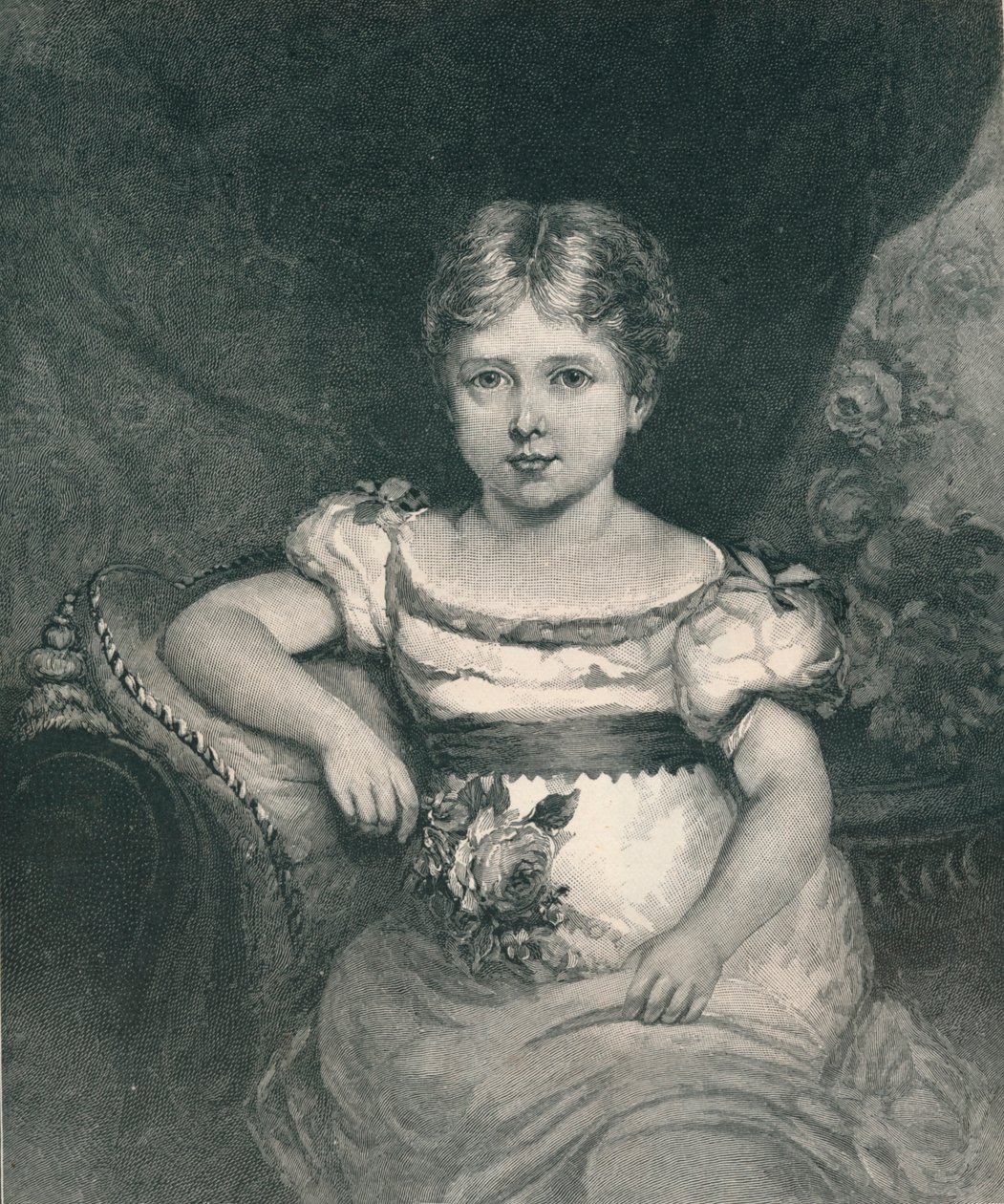 Dronning Victoria 1819-1901, seks år gammel, 1894 av Unbekannt
