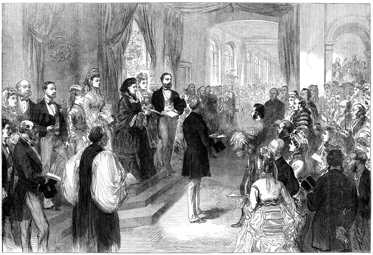 Dronning Victoria 1819-1901 åpner St Thomas Hospital, London, 1871 av Unbekannt