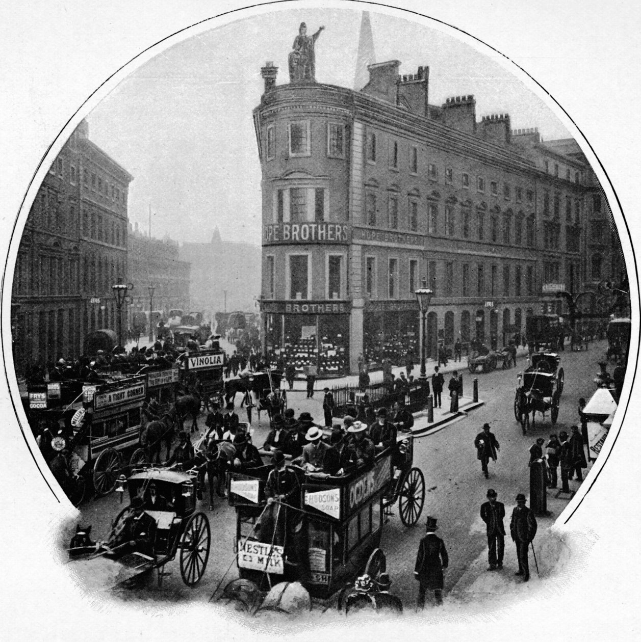 Queen Victoria Street-krysset med Cannon Street, City of London, c1903 1903 av Unbekannt