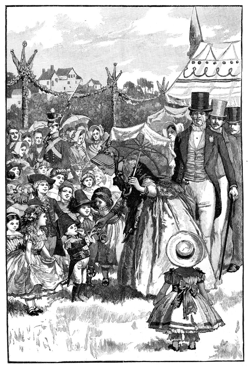Dronning Victoria og prins Albert ved en fest, Coburg, Tyskland, ca 1840-tallet, 1900 av Unbekannt