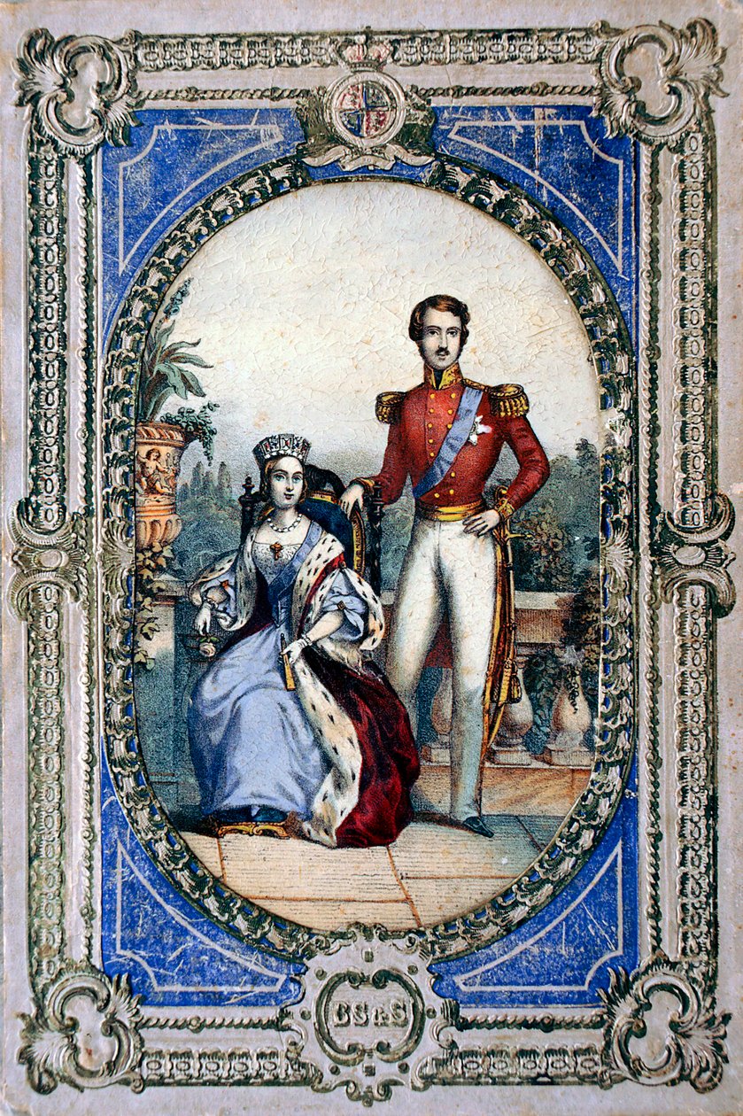 Dronning Victoria og Prins Albert, ca 1840-tallet av Unbekannt