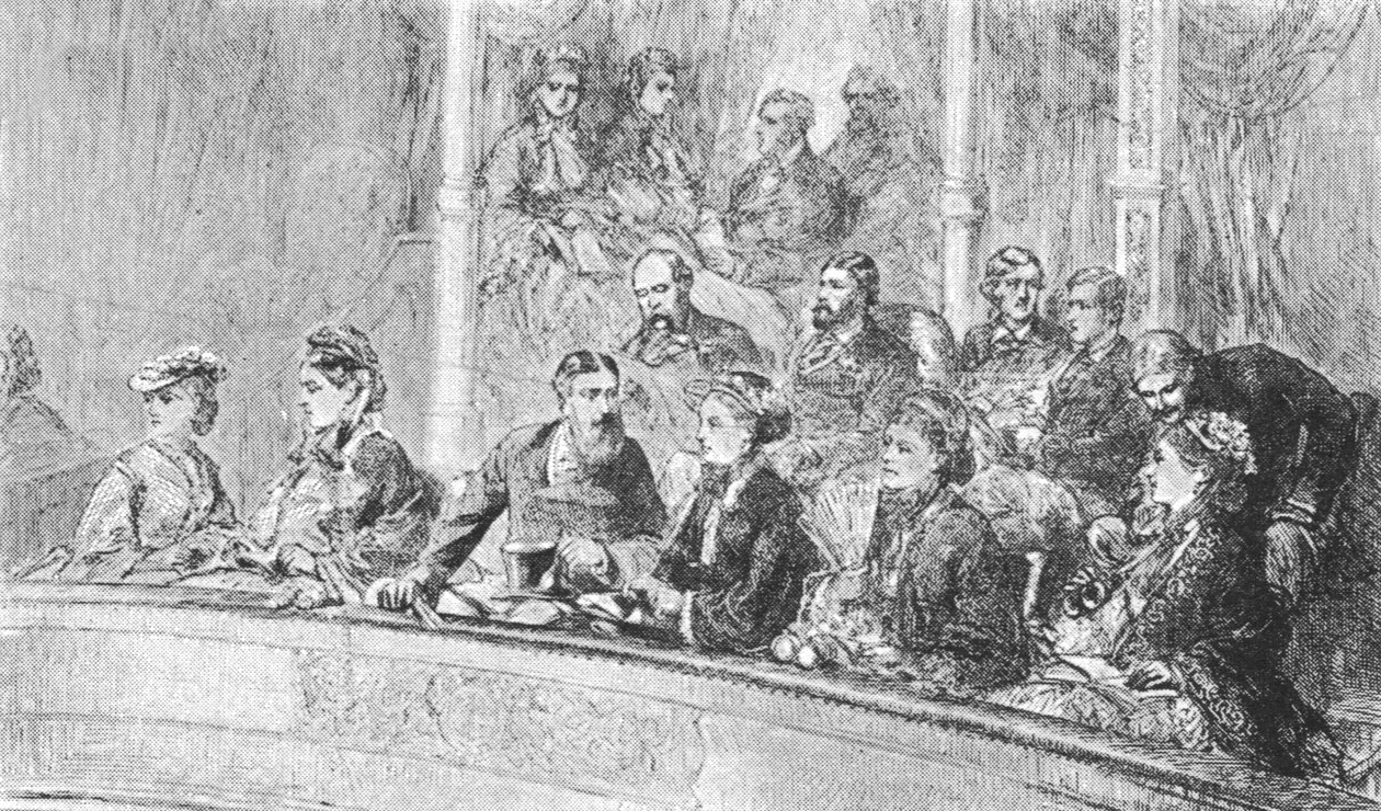 Dronning Victoria og keiserinne Augusta av Tyskland på en Albert Hall-konsert, 8. mai 1872, 1901. av Unbekannt