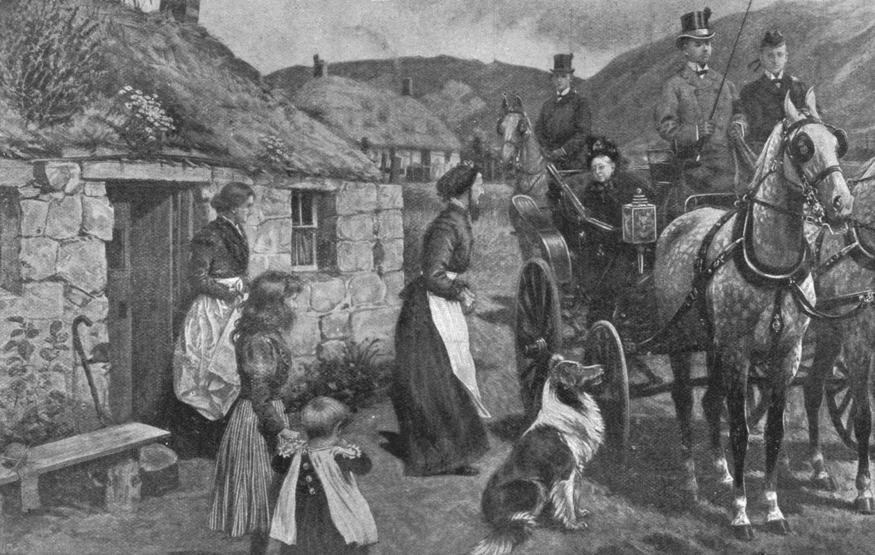 Dronning Victoria og hennes leietakere i høylandet, ca 1870-tallet, 1901. av Unbekannt