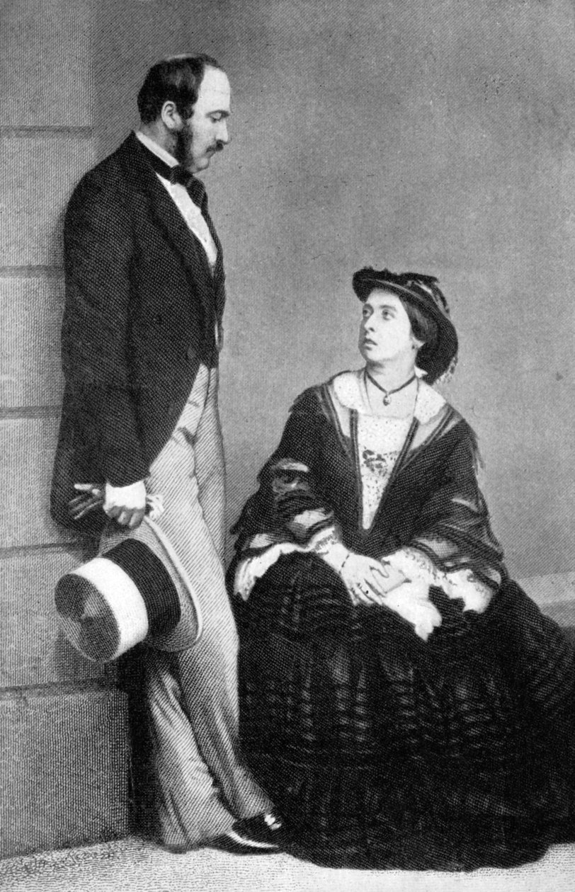 Dronning Victoria og prinsgemalen, 1860 av Unbekannt