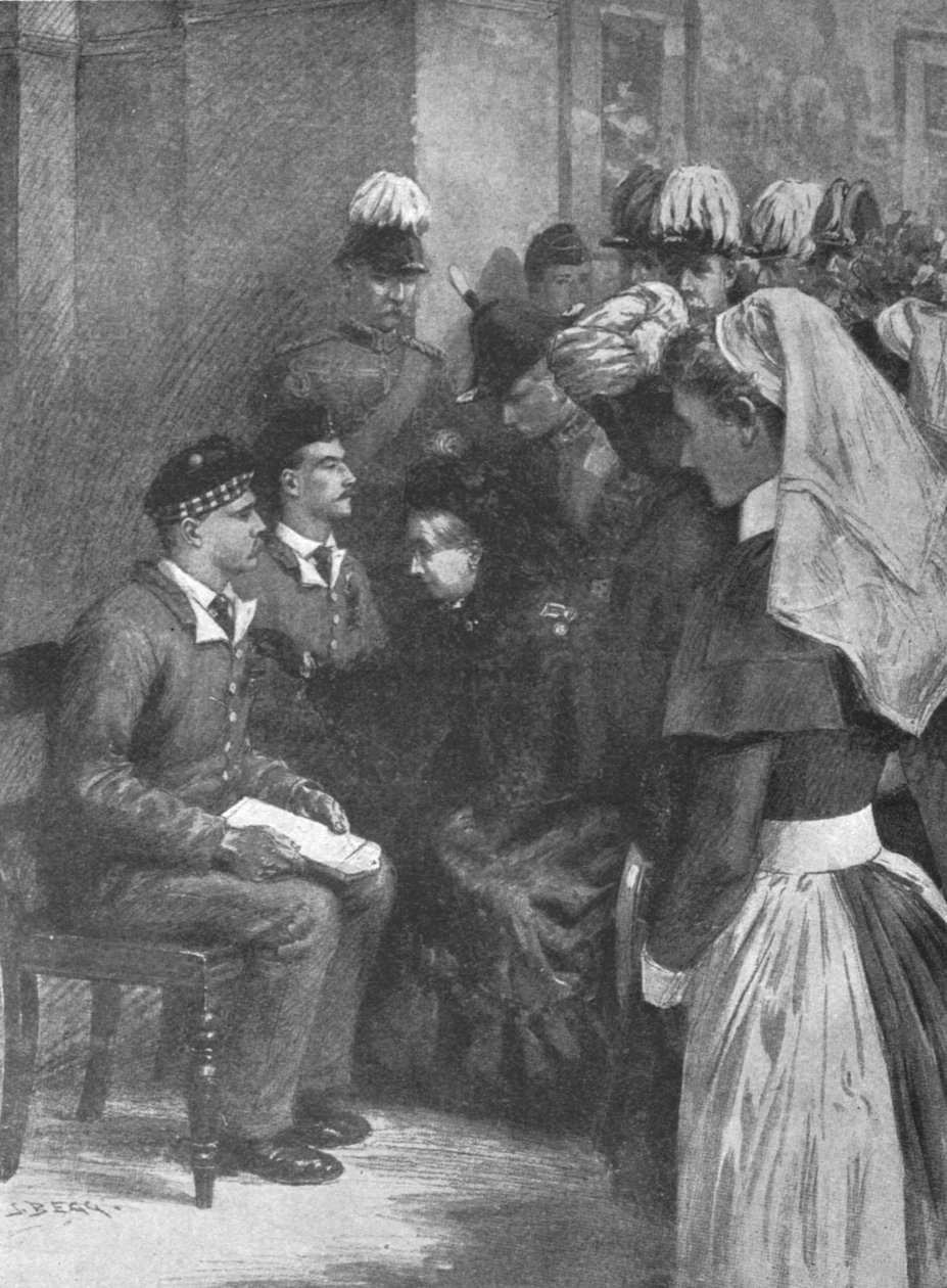Dronning Victoria gir Victoria-korset til helter fra Dargai...14. mai 1898, 1901. av Unbekannt